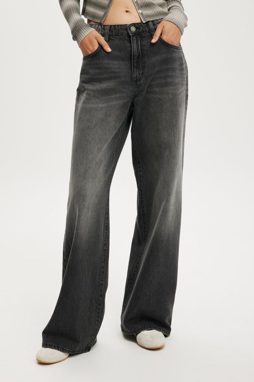 Relaxed wide jean - backbone black