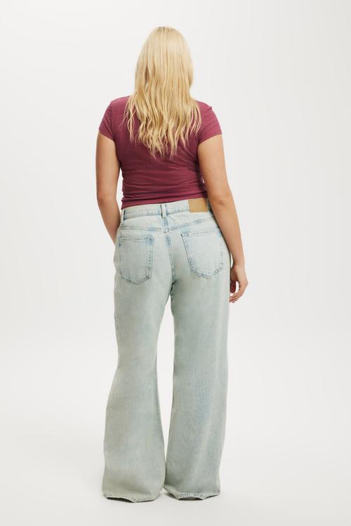 Relaxed wide jean - sundune blue