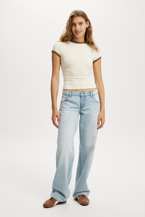 Low rise straight jean - notion blue
