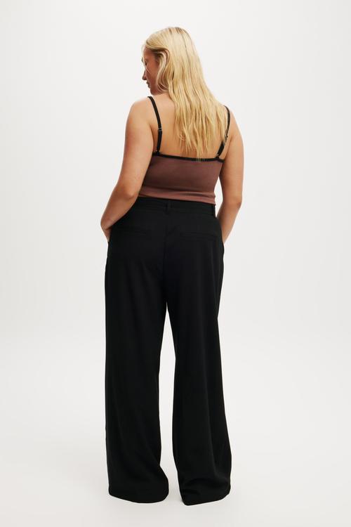 Izzy pleated suiting pant - black