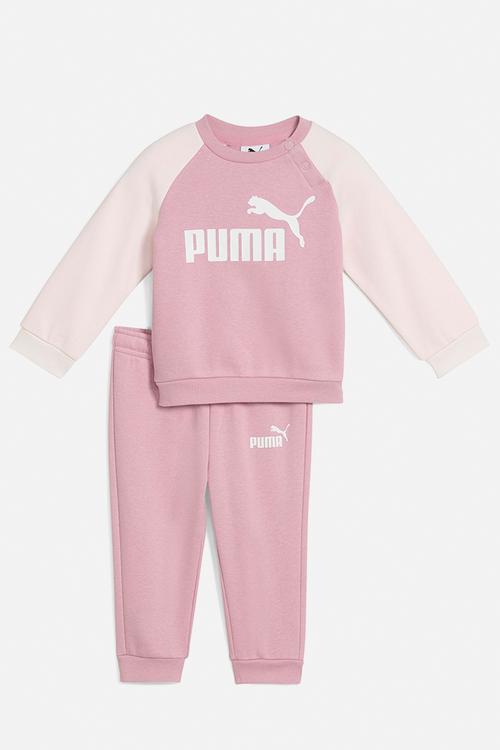 Minicats Ess Raglan Crew Set Fl Inf - Poised Pink