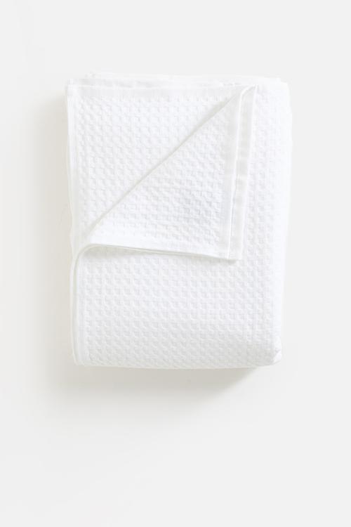 WAFFLE THROW - WHITE