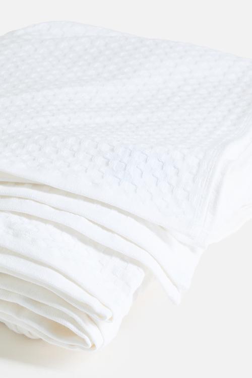WAFFLE THROW - WHITE