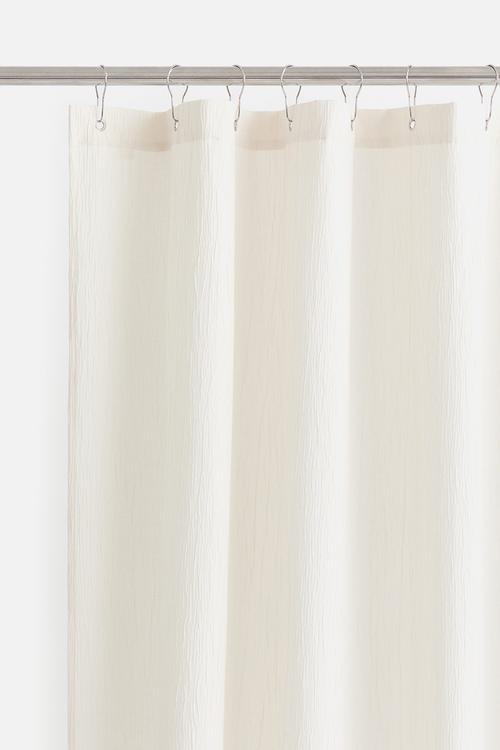 Muslin shower curtain - cream