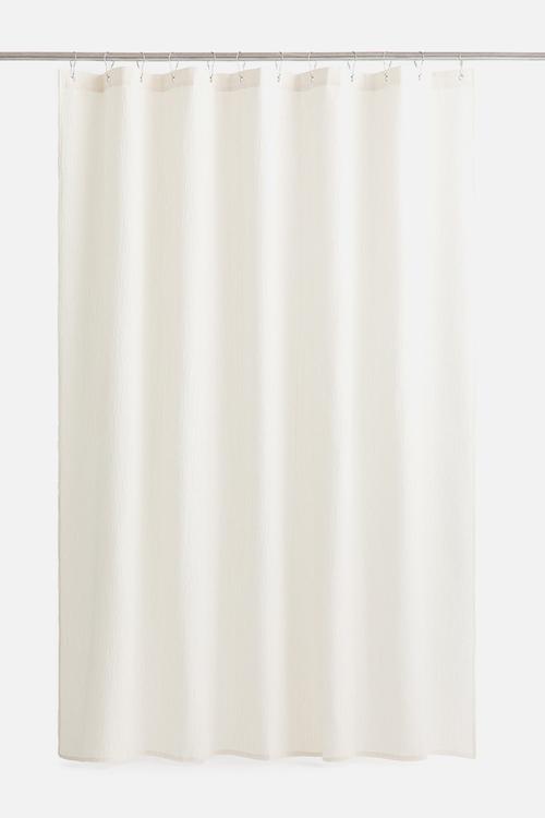 Muslin shower curtain - cream