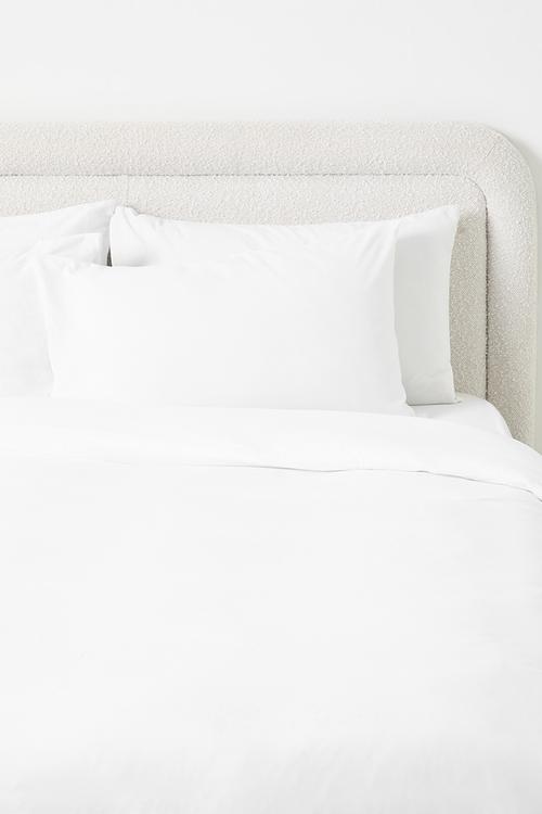 Recycled microfibre duvet set - white