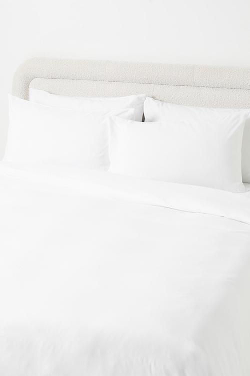 Recycled microfibre duvet set - white