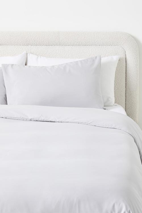Recycled microfibre duvet set - soft grey