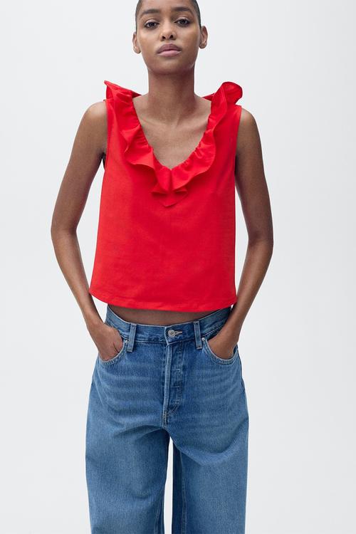 Top Volant - Red