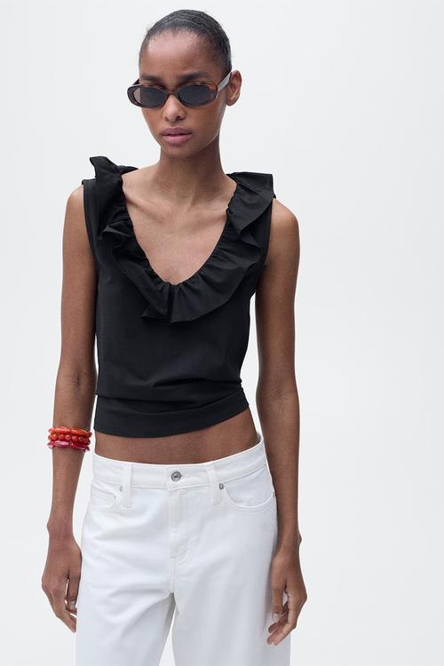 Top Volant - Black