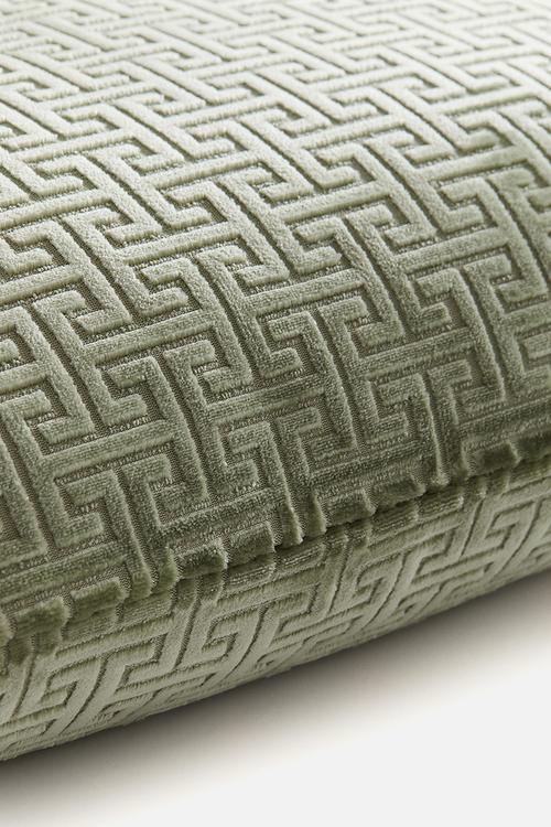 Patterned cushion cover - light dusty green/patterned
