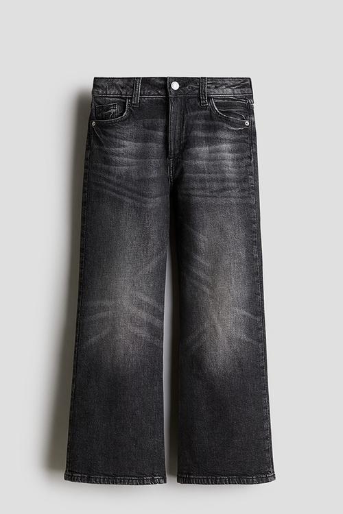 Baggy fit bootcut leg jeans - dark grey