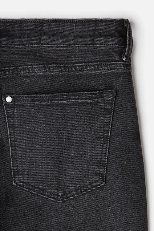 Straight regular jeans - black