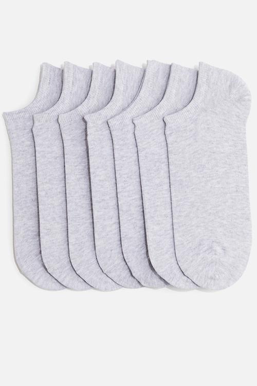 7 pack trainer socks - light grey marl