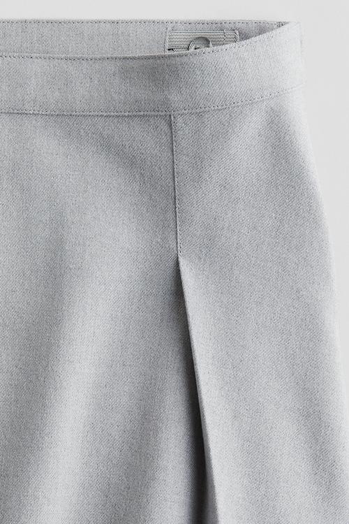 Pleated skirt -  light grey
