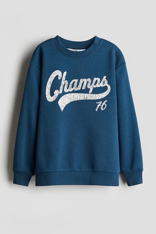 Washed-look sweatshirt - dark blue champs
