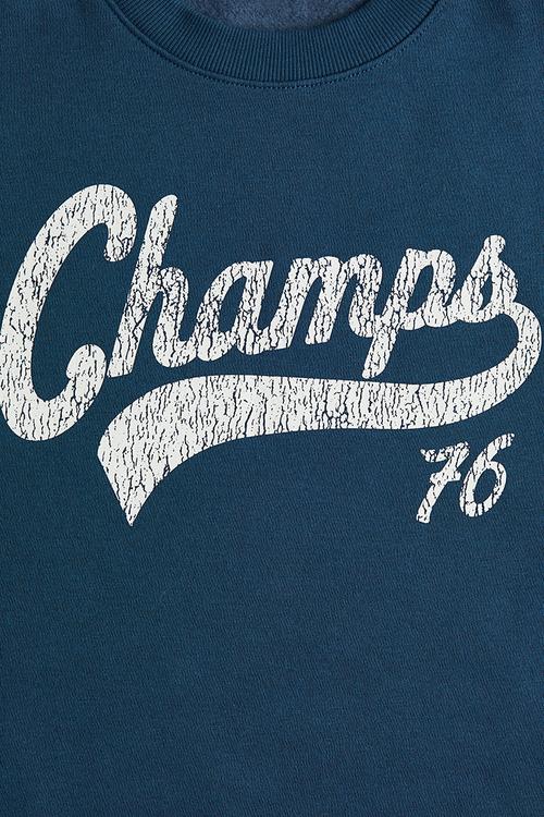 Washed-look sweatshirt - dark blue champs