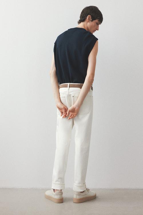 Relaxed jeans - cream