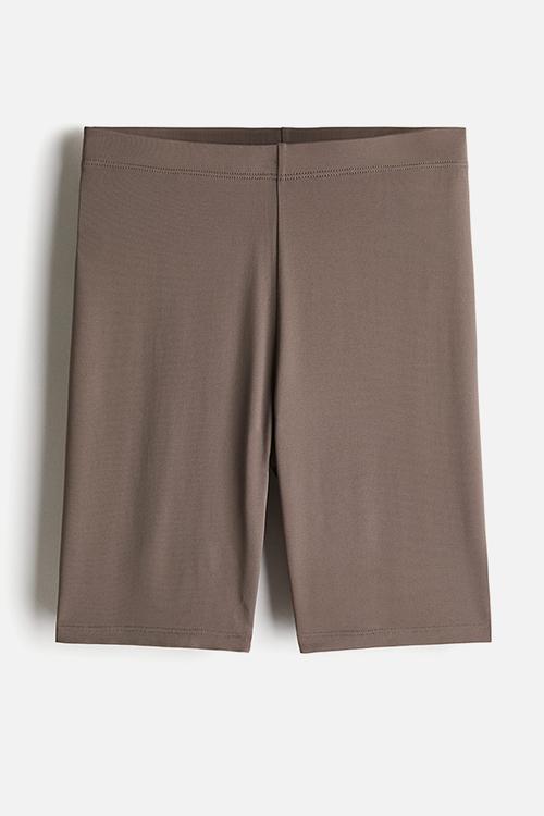 Microfibre cycling shorts - dark greige
