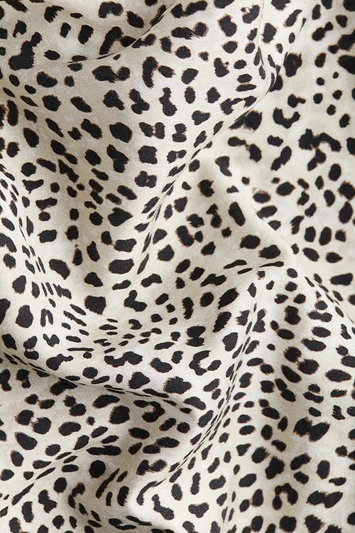 Oversized blouse - light beige leopard print