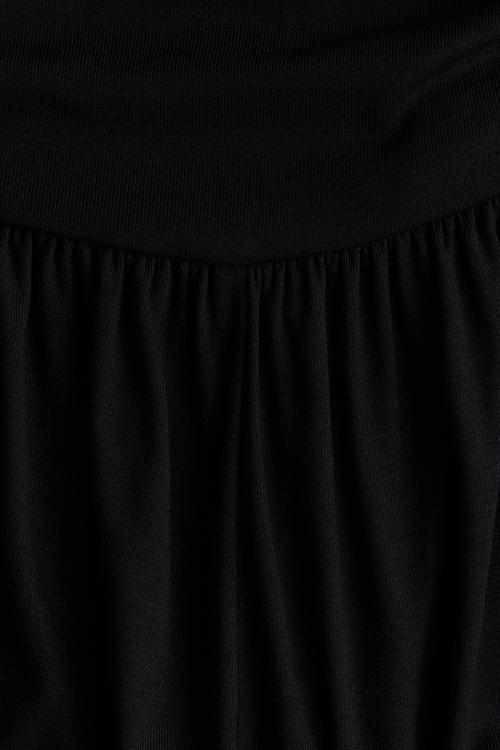 Gathered viscose shorts - black