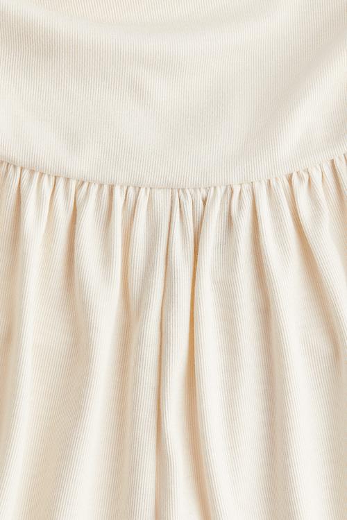 Gathered viscose shorts - light beige