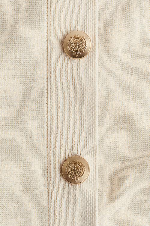 Fine-knit cardigan - cream