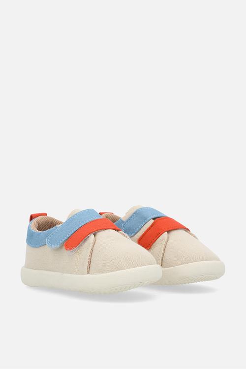 Twin strap sneakers - beige/blue/orange