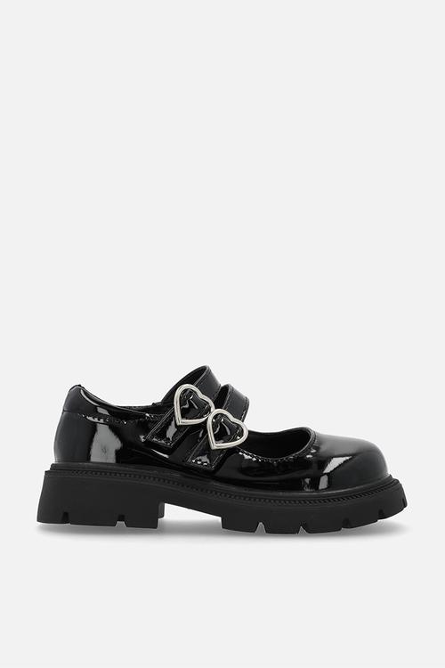 Twin strap mary jane -black