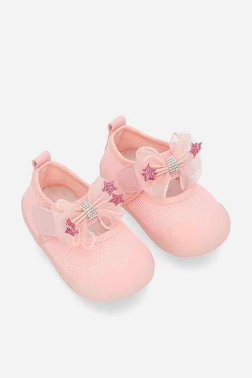 Bow strap pumps - pink