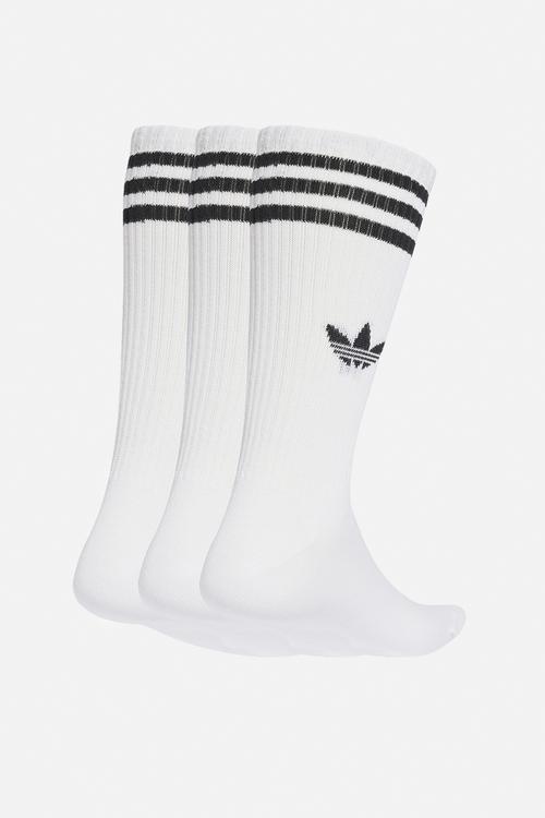 3-Stripes High Crew Socks 3 Pairs - White