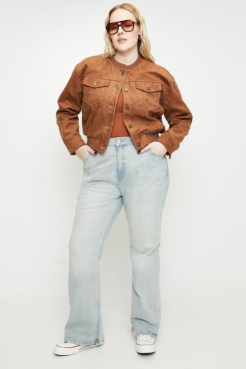 Plus curvy flare jean-halen blue