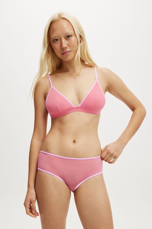 Sporty Mesh Cheeky Boyleg Brief - Confetti/Violet Tulle