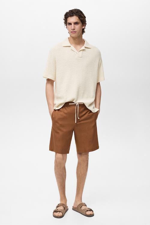 Poloshirt CROCHI - Light Beige
