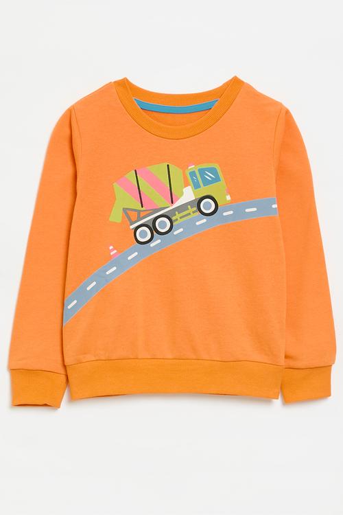 Printed sweatshirt - orange