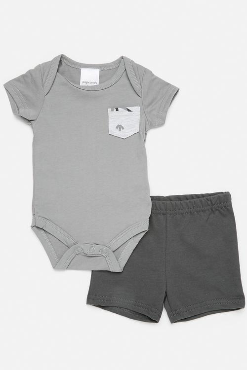 Bodyvest & short set - grey