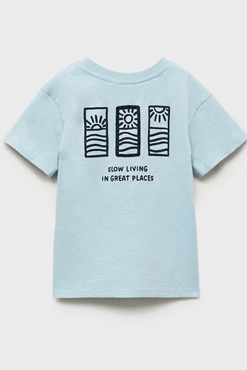 T-shirt sunrise - light pastel blue