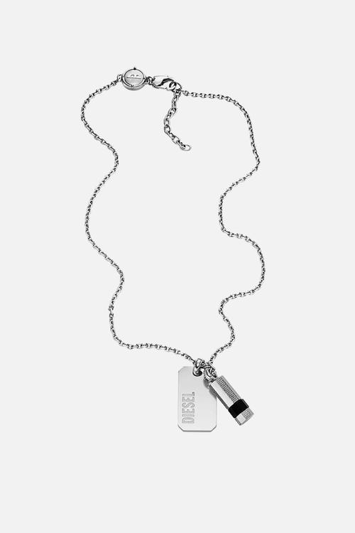 Diesel Double Pendant- Silver
