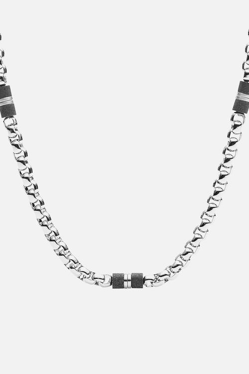 Fossil chain necklace - silver