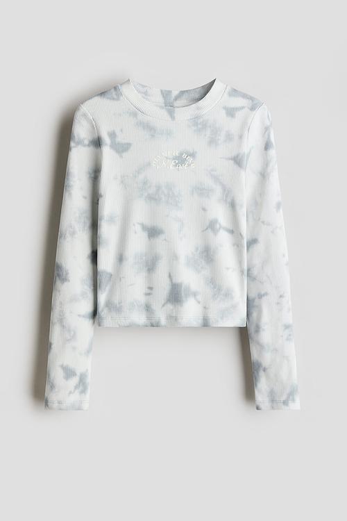 Ribbed cotton top - light blue olympic blvd