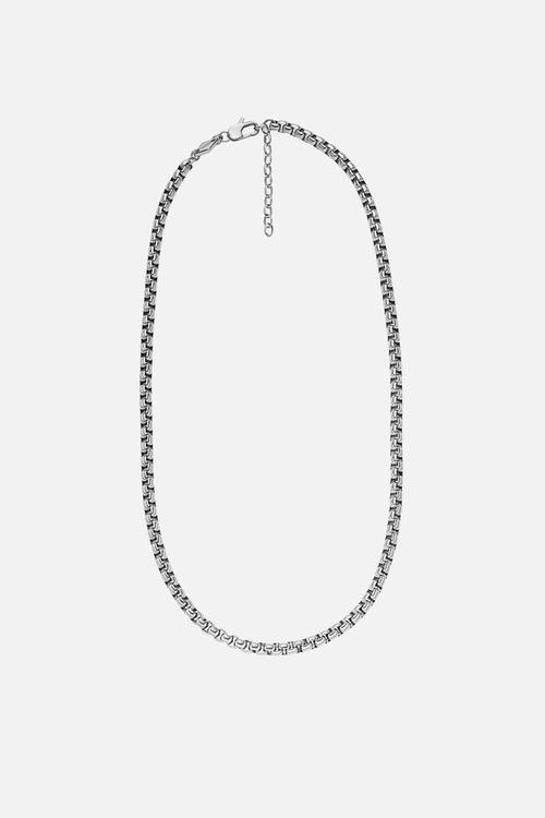 All stacked up necklace-  silver