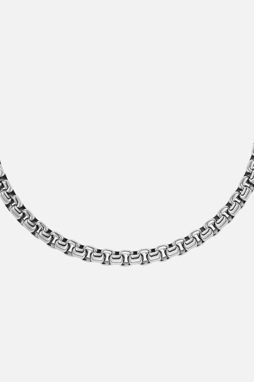 All stacked up necklace-  silver
