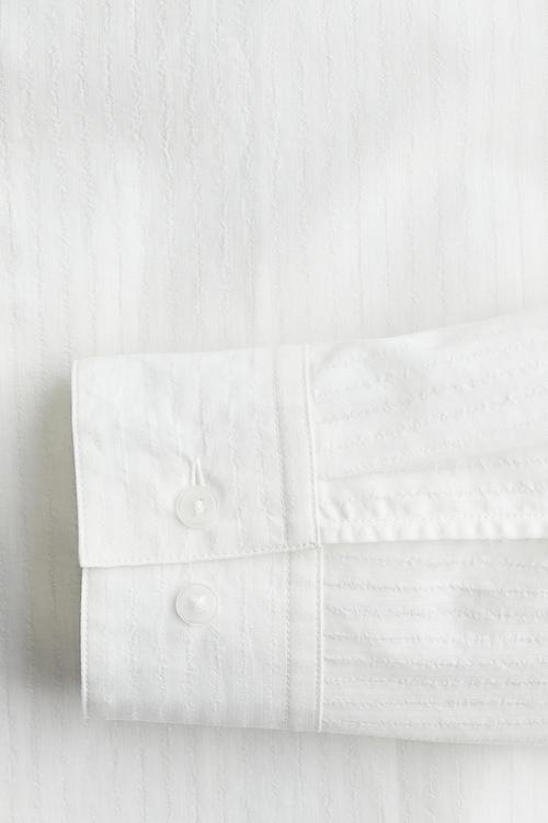 Regular fit lyocell-blend shirt - white