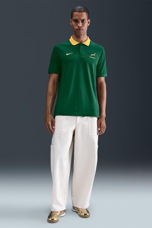Springboks Men's  Pique Polo - Gorge Green/University Gold