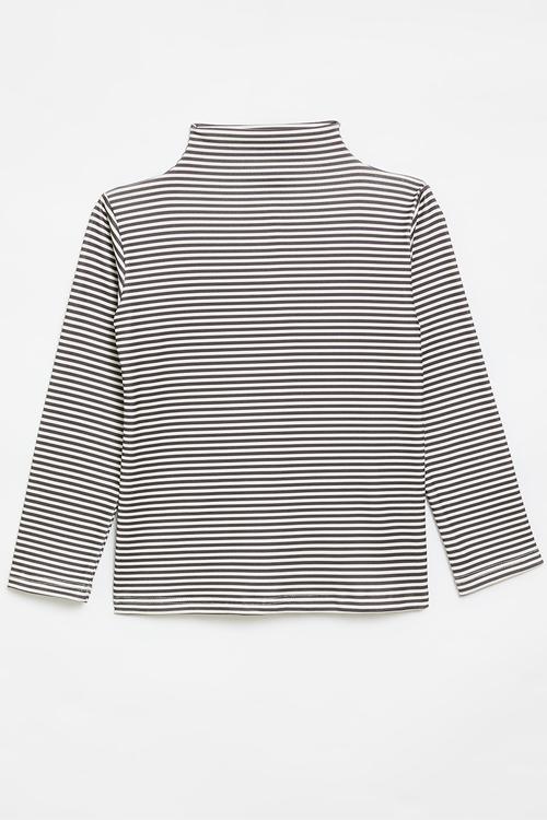 Striped poloneck - black & white