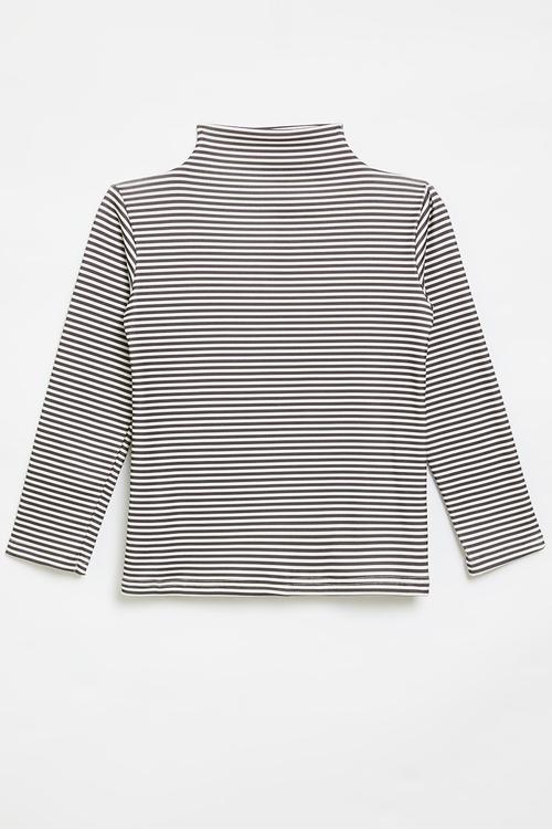 Striped poloneck - black & white