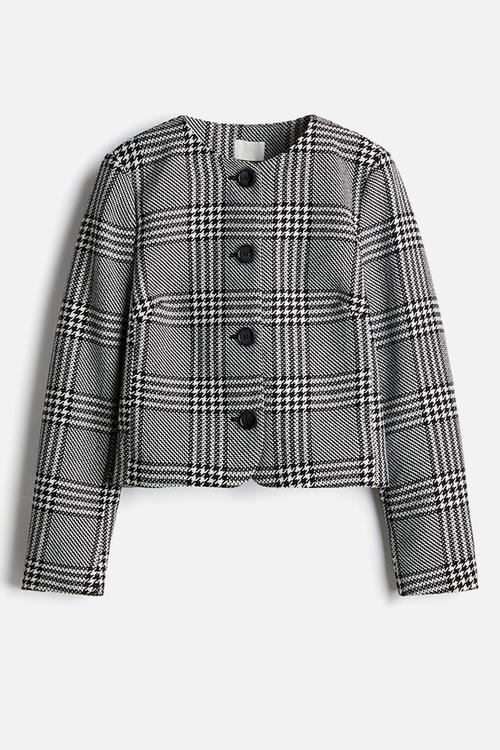 Short jacket - black checked