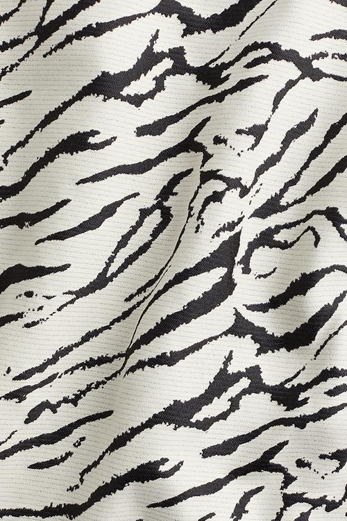 Jacquard-weave skirt - cream zebra print 