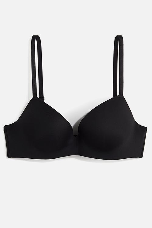 Microfibre push-up bra - black
