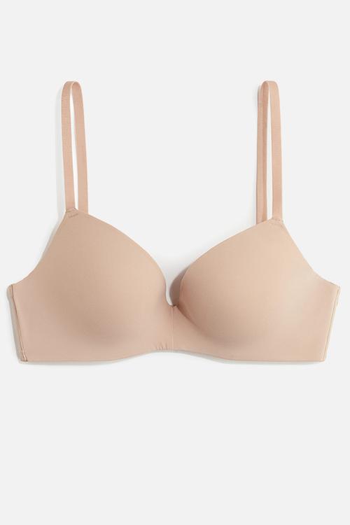 Microfibre push-up bra - beige